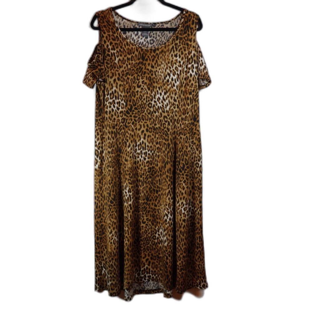 Leopard Print Womens Dress Size L Animal Print Mumu
